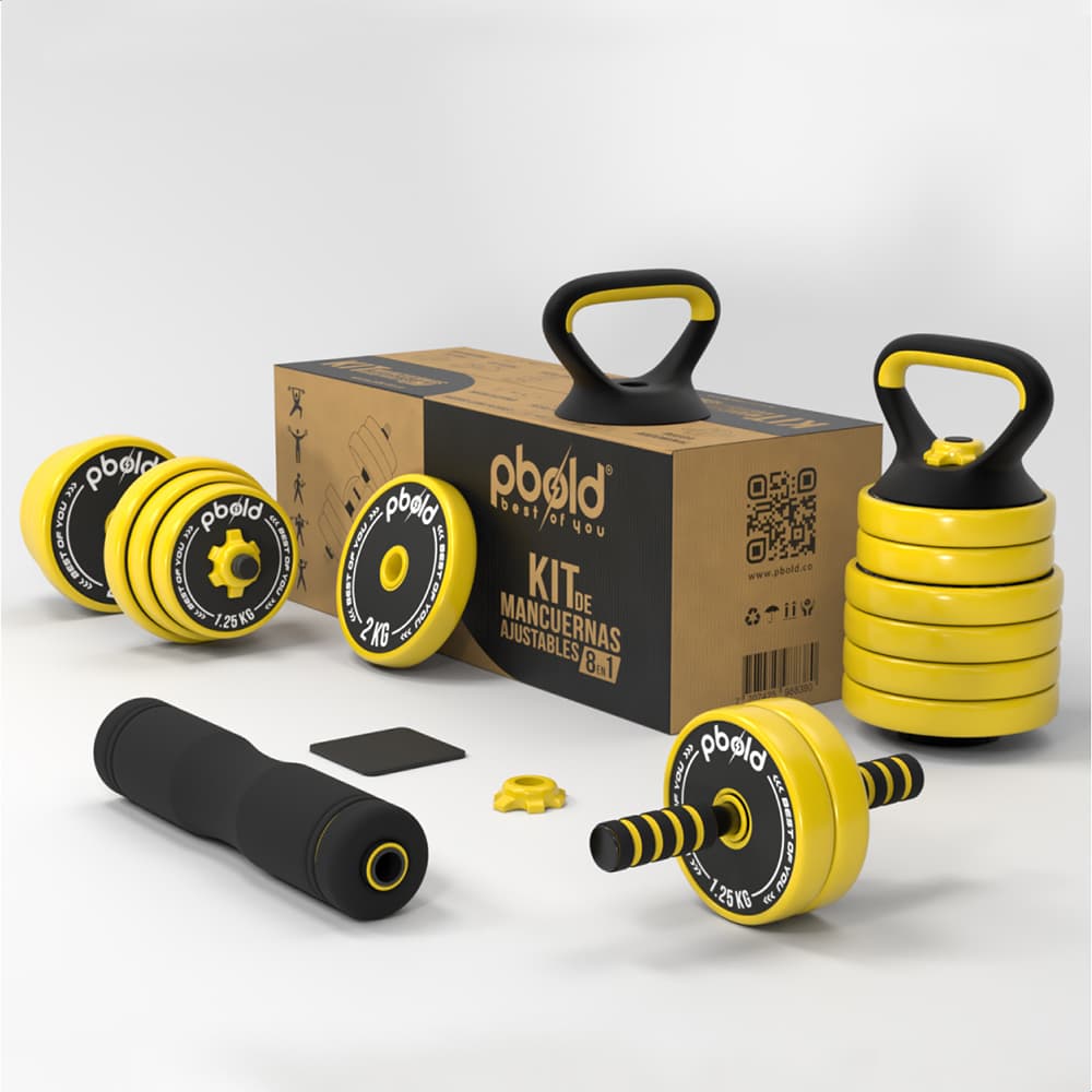 Kit De Mancuernas 20 kilogramos Pbold Pesas Gym Multifuncional